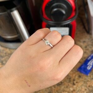 SOLD .5 carat natural diamond ring 14k white gold